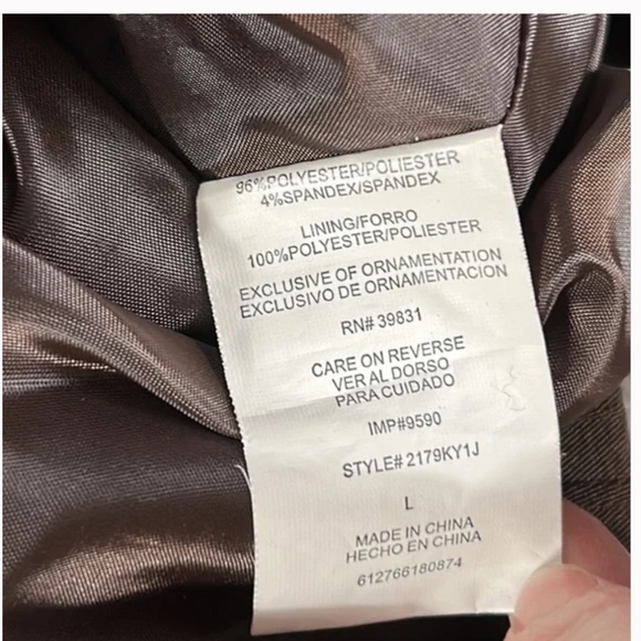 XOXO chocolate brown 2 piece pant suit set size blazer large bottom 9 - Picture 4 of 10